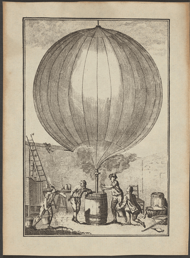 first gas balloon