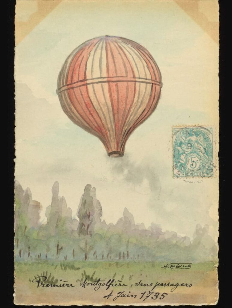 Montgolfier fir5st balloon