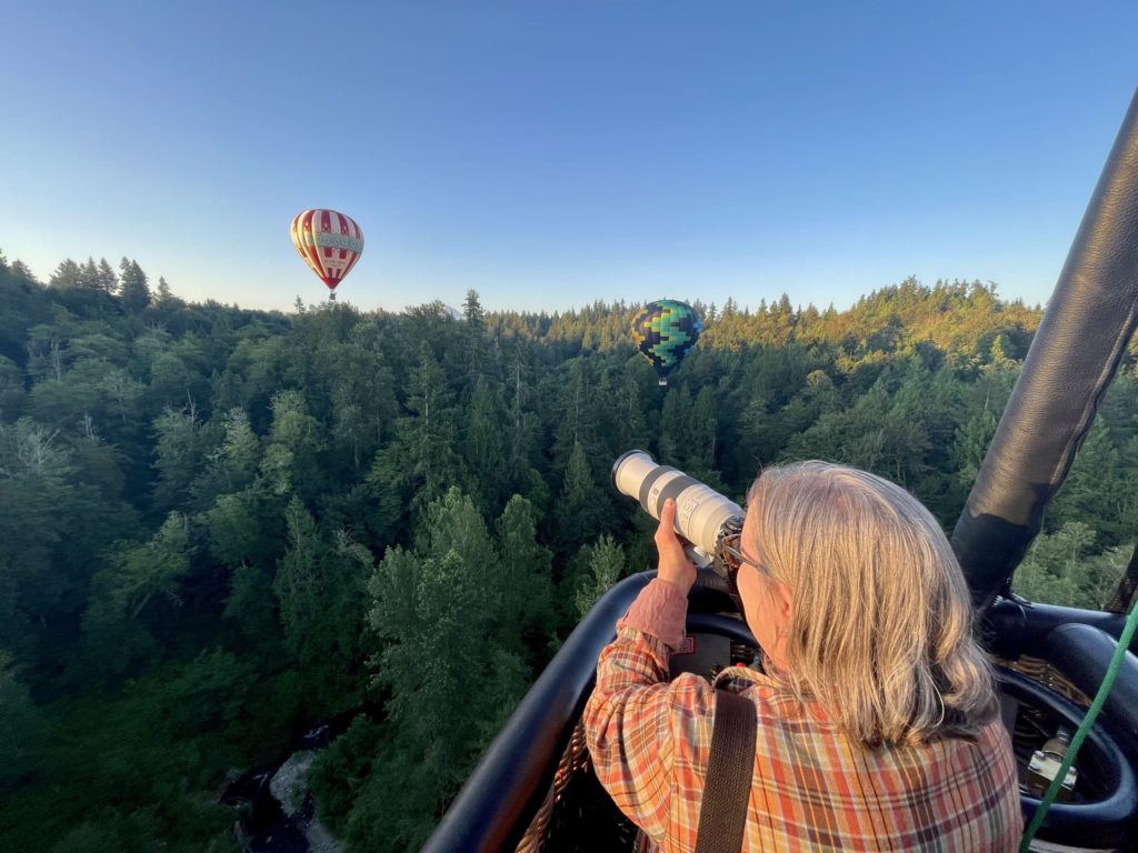 Hot air balloon photography