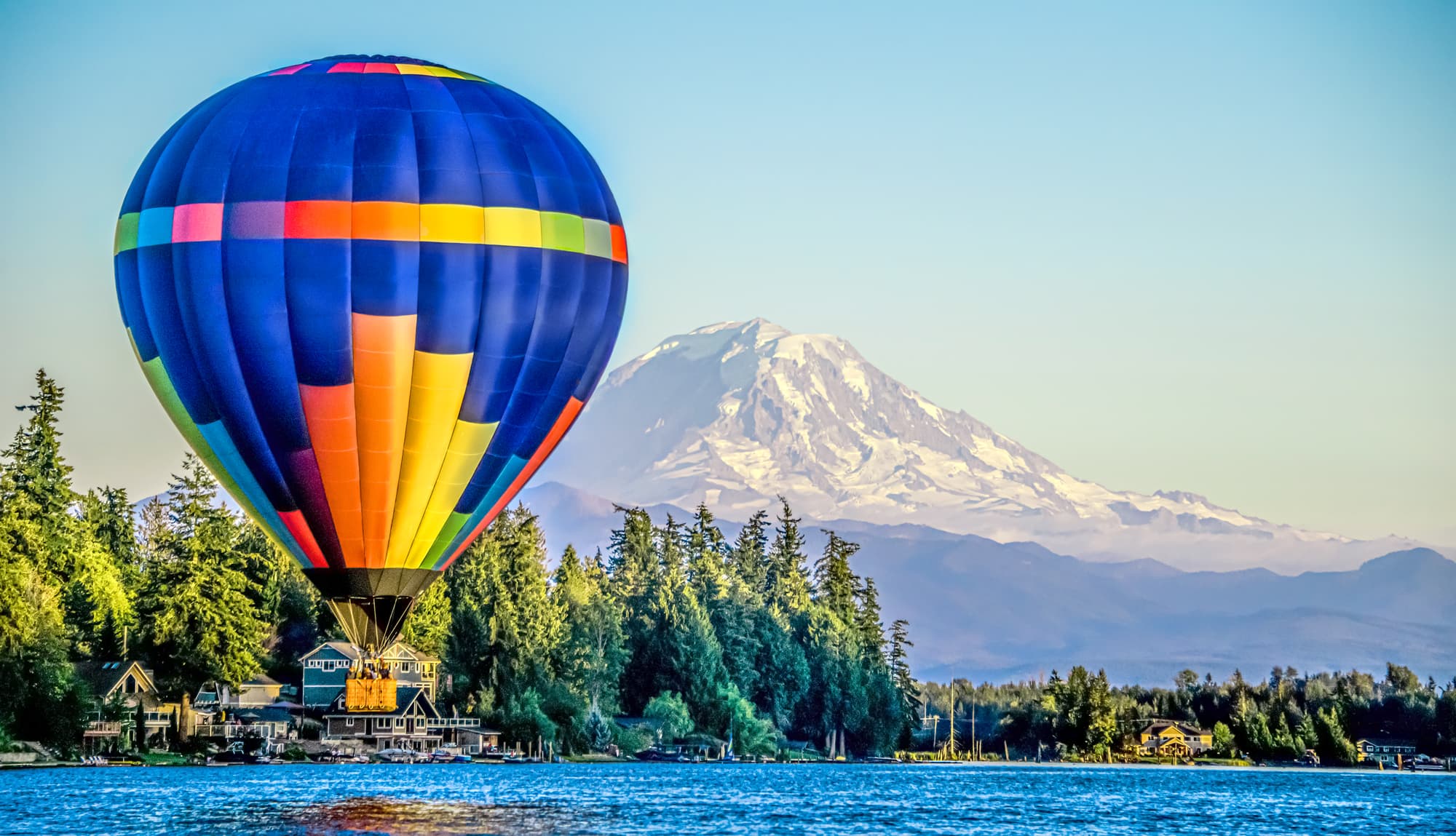 helaas Omleiding ik heb nodig Seattle Hot Air Balloon Rides With Up Close Views Of Mt. Rainier