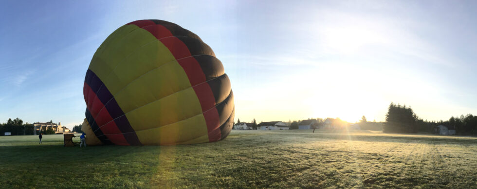 Hot air balloon flight launch Auburn Washington