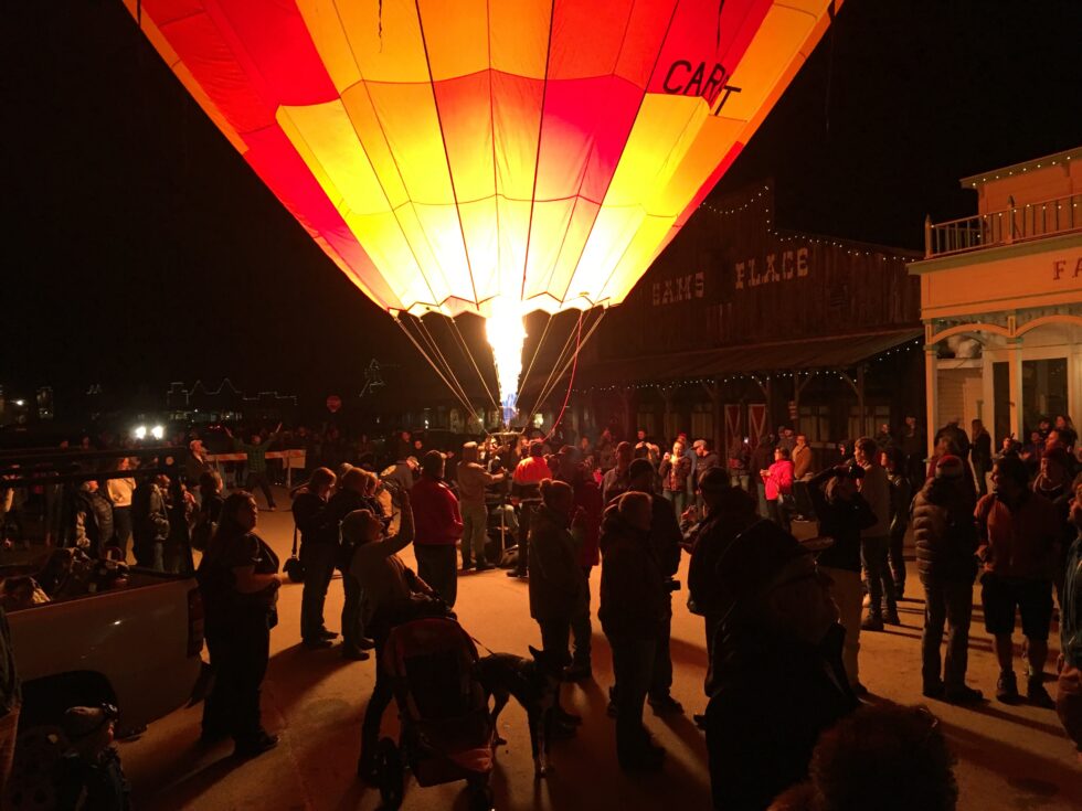 Hot air balloon glow