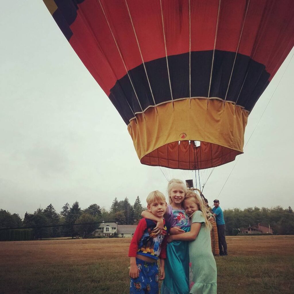 Hot air balloon ride kids Seattle Washington