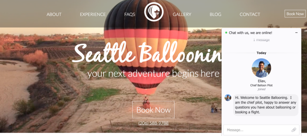 Hot air balloon rides in Washington