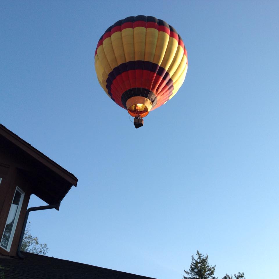 Hot air balloon ride landing in Seattle
