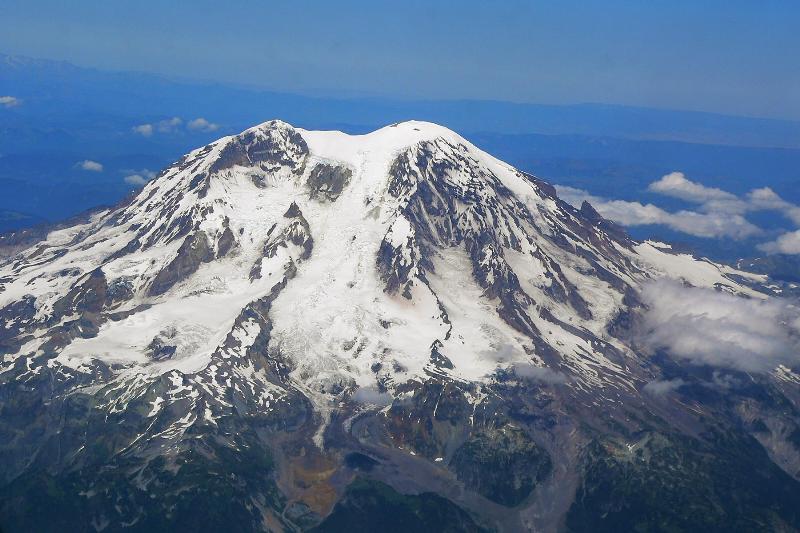 Mount Rainier aerial view