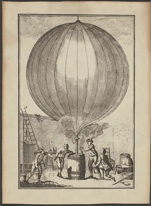 First gas balloon