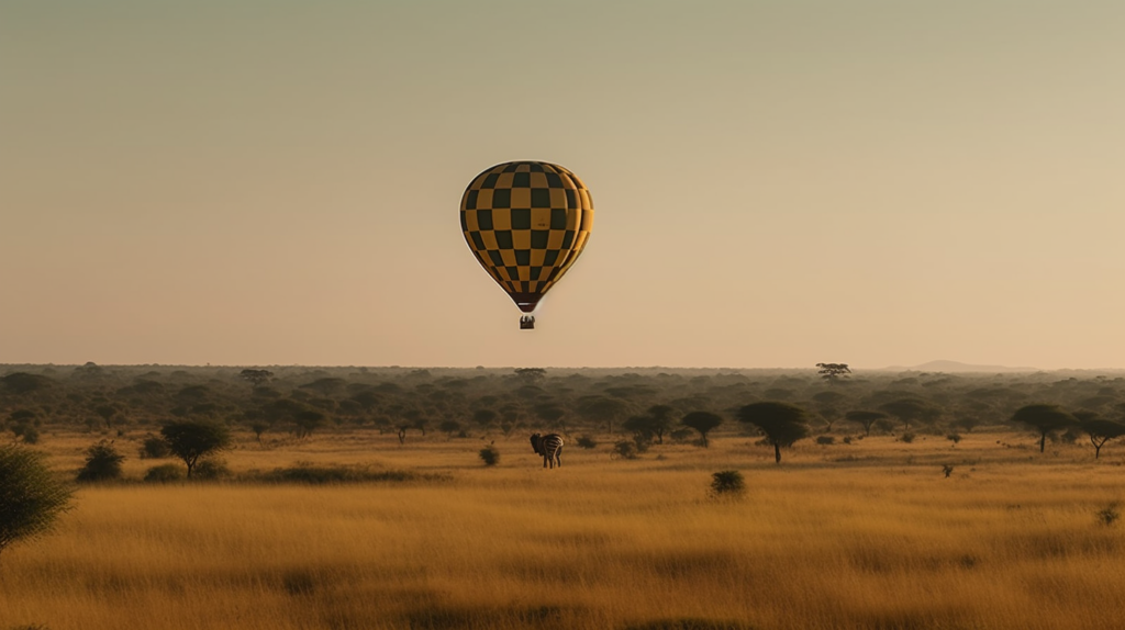 Hot air balloon tour in the Serengeti