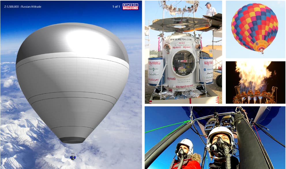 Record hot air balloon flight altitude